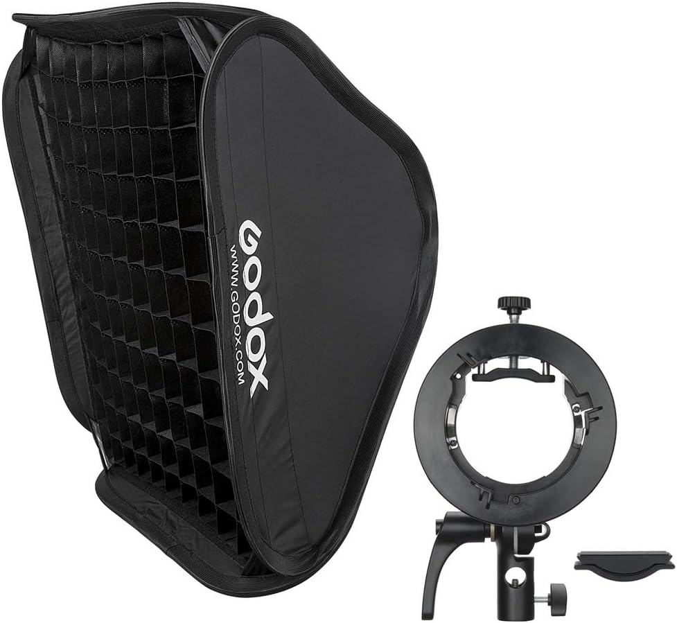 Opvouwbare Softbox 60x60cm met Grid & S2 Bracket: 34% Korting