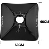 Opvouwbare Softbox 60x60cm met Grid & S2 Bracket: 34% Korting