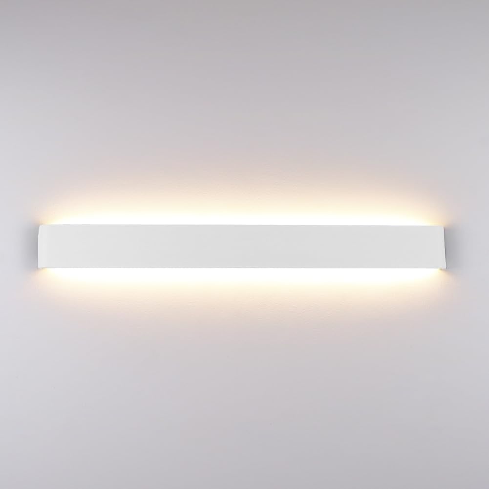 LED Wandlamp 91 cm Wit Aluminium 30W Warm Wit - 60% Korting