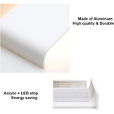 LED Wandlamp 91 cm Wit Aluminium 30W Warm Wit - 60% Korting