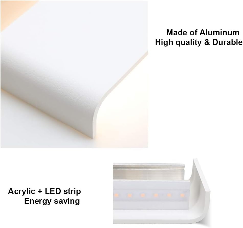LED Wandlamp 91 cm Wit Aluminium 30W Warm Wit - 60% Korting