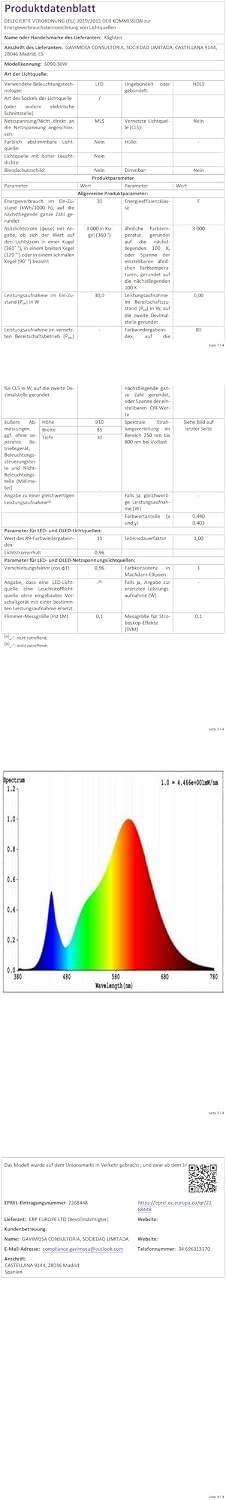 LED Wandlamp 91 cm Wit Aluminium 30W Warm Wit - 60% Korting