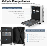 Handbagagekoffer 20" Wit | PC Harde Schaal, Aluminium Frame, TSA-slot, USB-C