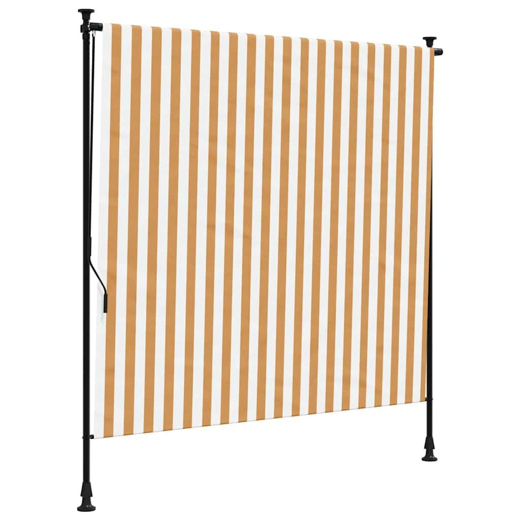 vidaXL Buitenrollgordijn 150x270cm Oranje/Wit - 60% Korting