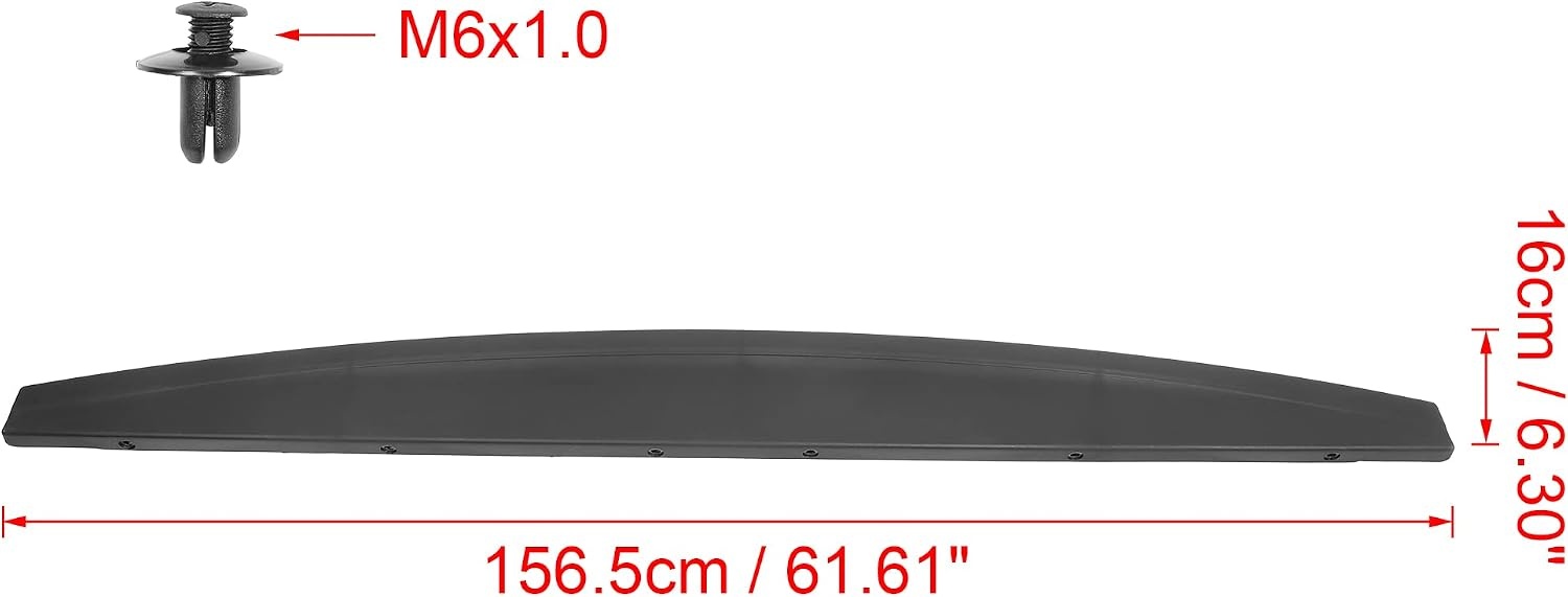 Zwarte Achterklepspoiler Afdekking Ram 156,5x16cm - 34% Korting