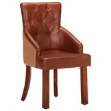 vidaXL Eetkamerstoelen (2 st) - Bruin Echt Geitenleer - 41% Korting