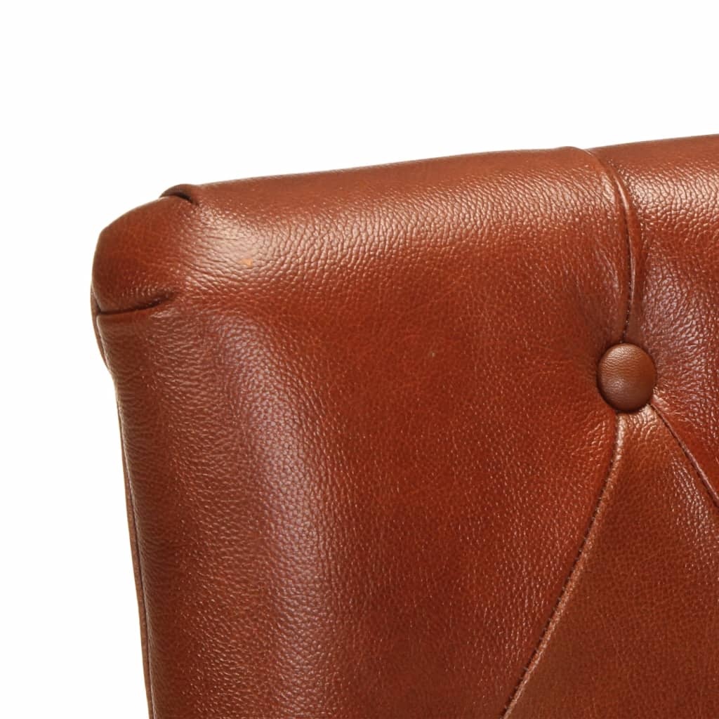 vidaXL Eetkamerstoelen (2 st) - Bruin Echt Geitenleer - 41% Korting