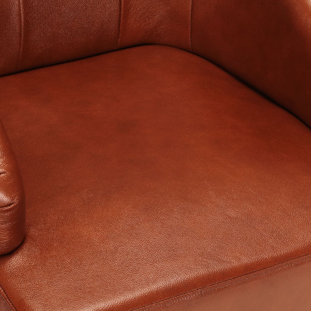vidaXL Eetkamerstoelen (2 st) - Bruin Echt Geitenleer - 41% Korting
