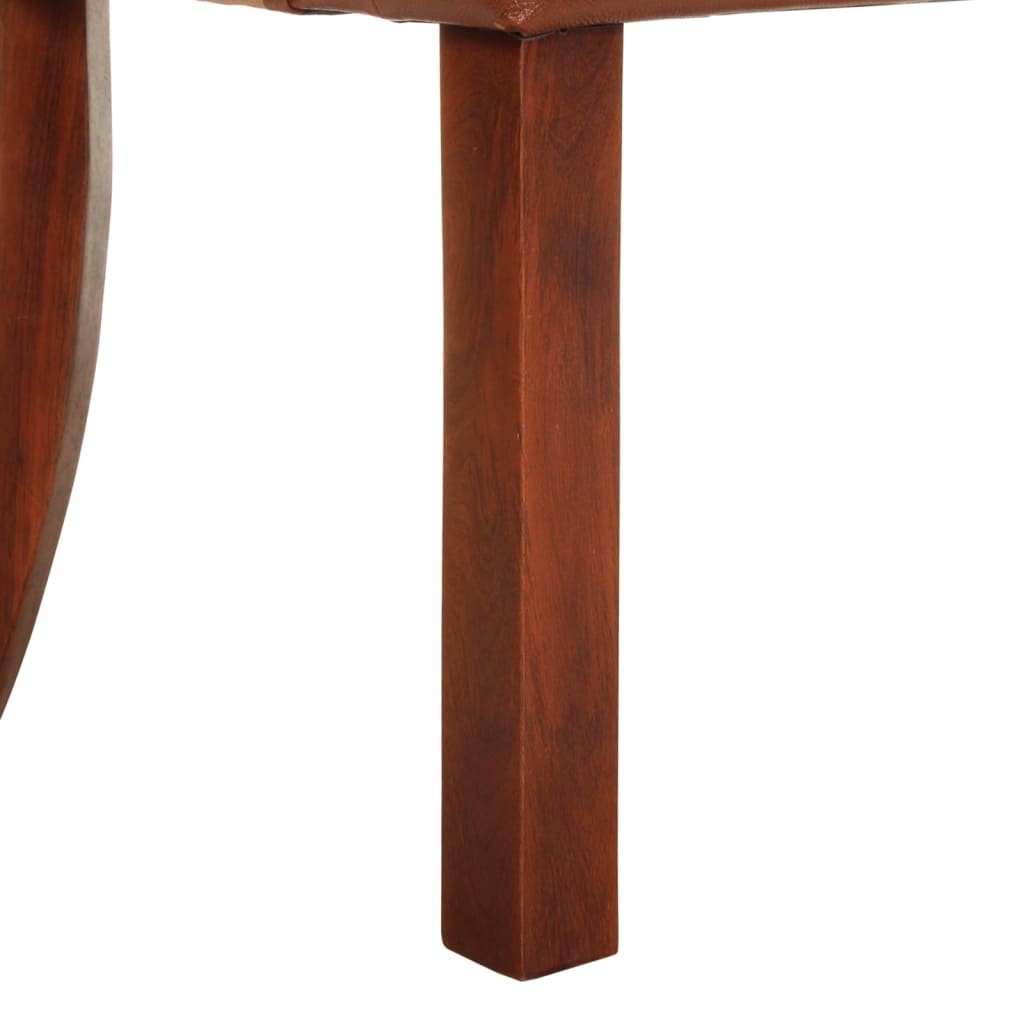 vidaXL Eetkamerstoelen (2 st) - Bruin Echt Geitenleer - 41% Korting