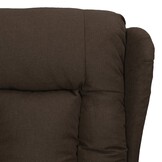 vidaXL Fauteuil verstelbaar stof donkerbruin