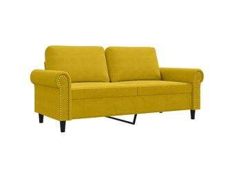 vidaXL Tweezitsbank 140 cm fluweel geel