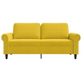 vidaXL Tweezitsbank 140 cm fluweel geel