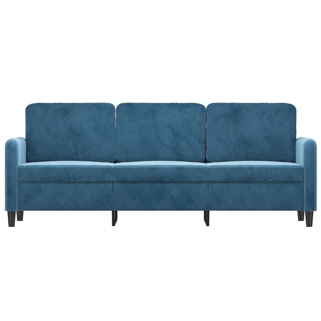 vidaXL Driezitsbank 180 cm fluweel blauw
