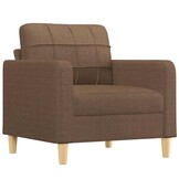 vidaXL Fauteuil 60 cm stof bruin