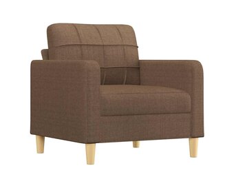 vidaXL Fauteuil 60 cm stof bruin