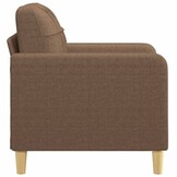 vidaXL Fauteuil 60 cm stof bruin
