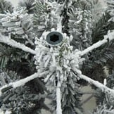 vidaXL Moderne Kunststof Scharnierende Kerstboom Sneeuw Bedekt Wit