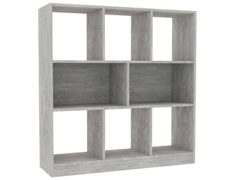 vidaXL Boekenkast 97,5x29,5x100 cm bewerkt hout betongrijs