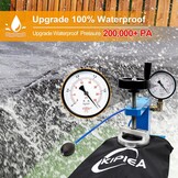 Kipiea V-Shaped Garden Furniture Covers Waterproof, Outdoor Protective Cover for Corner Sofa Windproof, 420D Oxford Fabric Garden Furniture Cover Lounge Set Cover V Shape, Anti-UV, No Cracks (226x226x85x78/61cm) - Maat 226x226x85x78cm