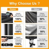 Kipiea V-Shaped Garden Furniture Covers Waterproof, Outdoor Protective Cover for Corner Sofa Windproof, 420D Oxford Fabric Garden Furniture Cover Lounge Set Cover V Shape, Anti-UV, No Cracks (226x226x85x78/61cm) - Maat 226x226x85x78cm