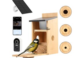 Vogelhuisje met Camera: 5MP HD WiFi, Nachtzicht, Zonne-energie