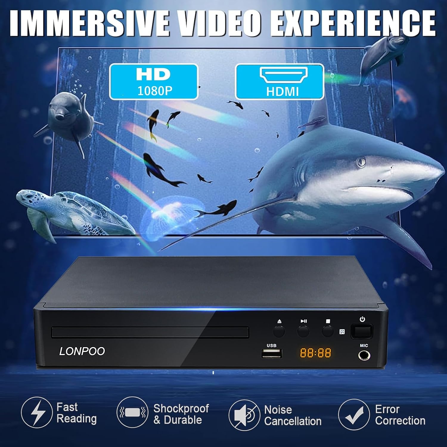 Compacte DVD-speler met HDMI & USB - 34% Korting!