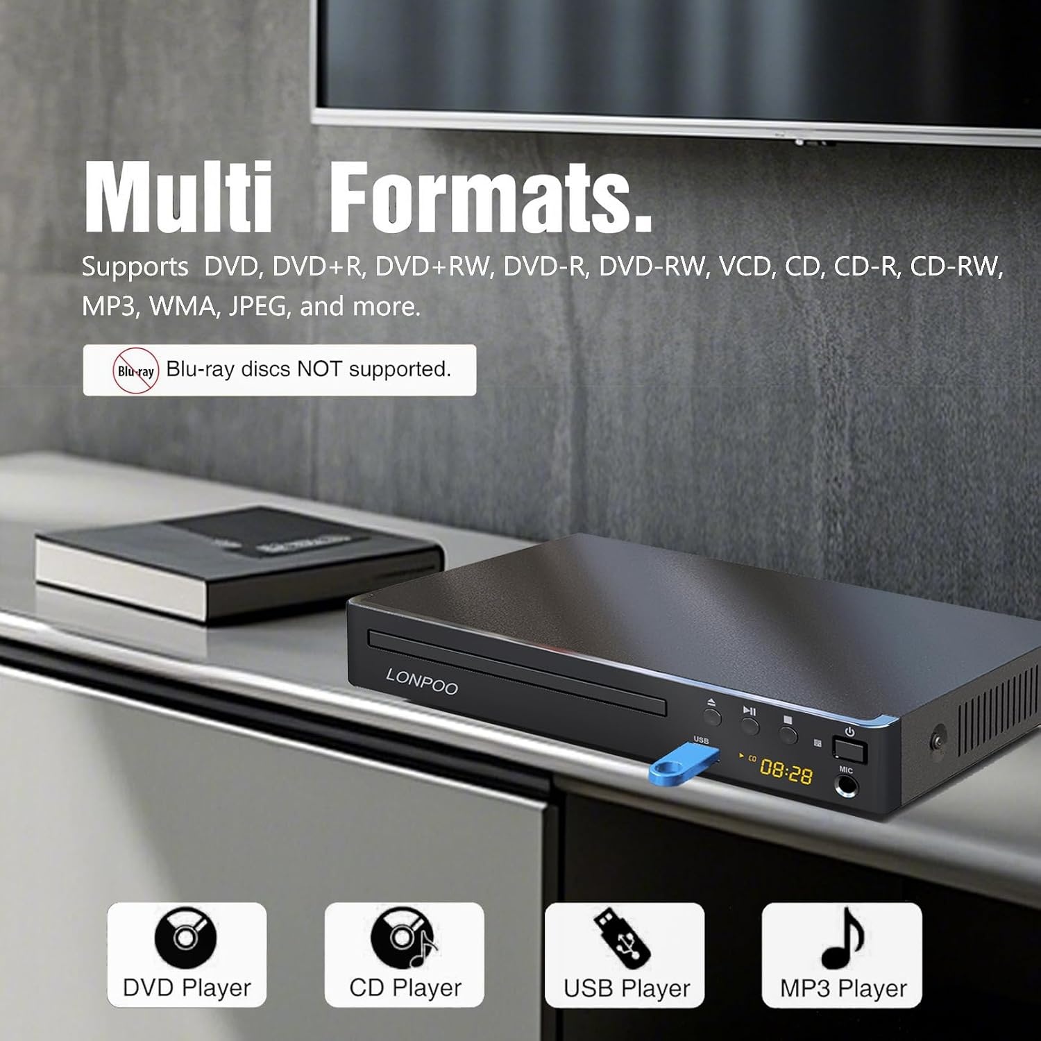 Compacte DVD-speler met HDMI & USB - 34% Korting!
