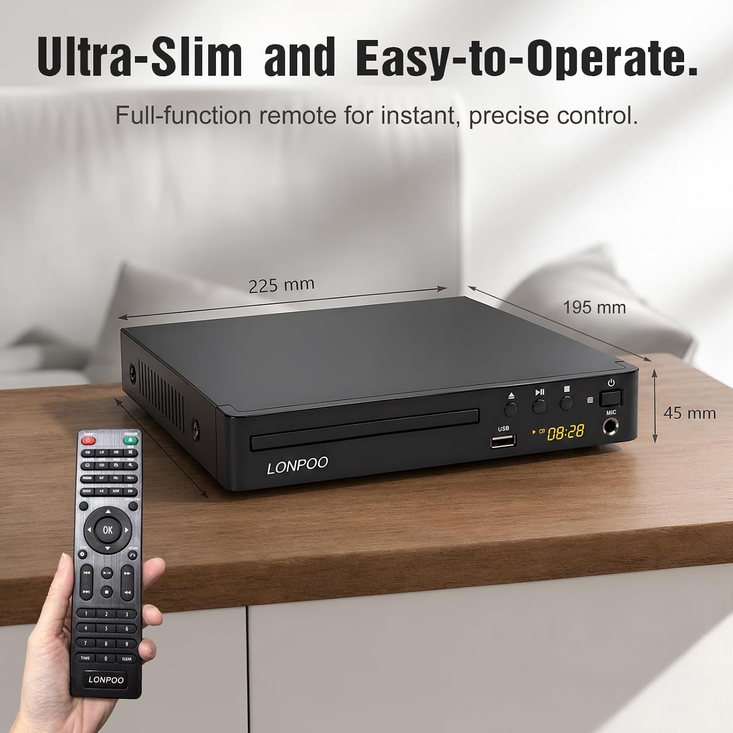Compacte DVD-speler met HDMI & USB - 34% Korting!