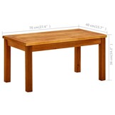 Massief Acacia Houten Tuintafel 70x40x36 cm - 34% Korting!