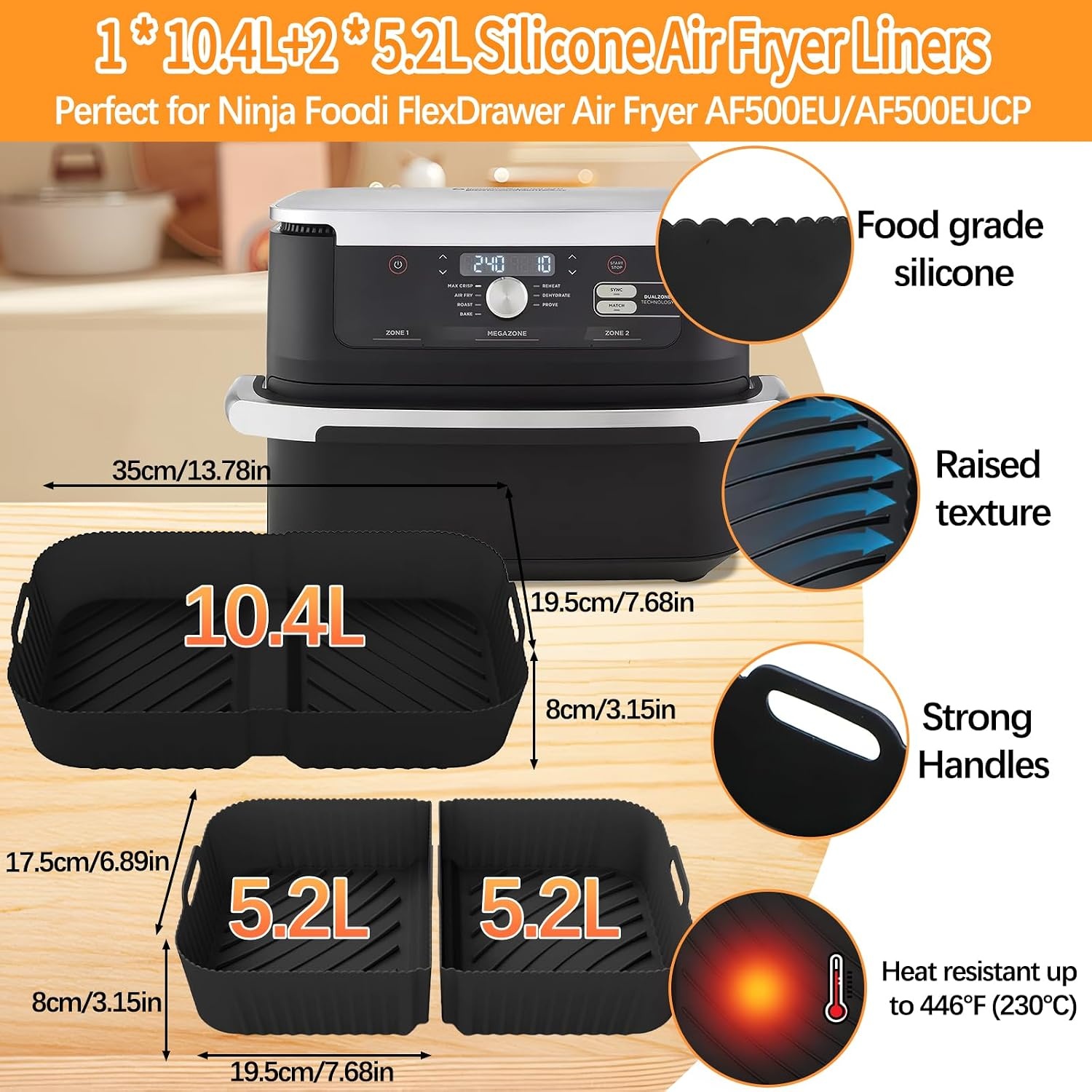 Airfryer Accessoireset Ninja Foodi 10.4L: Siliconen Vormen & Meer - 40% Korting!
