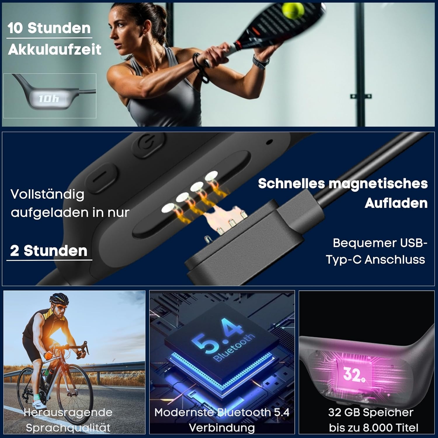 Waterdichte Zwem Hoofdtelefoon met MP3 & Bluetooth 5.4 (-29%)