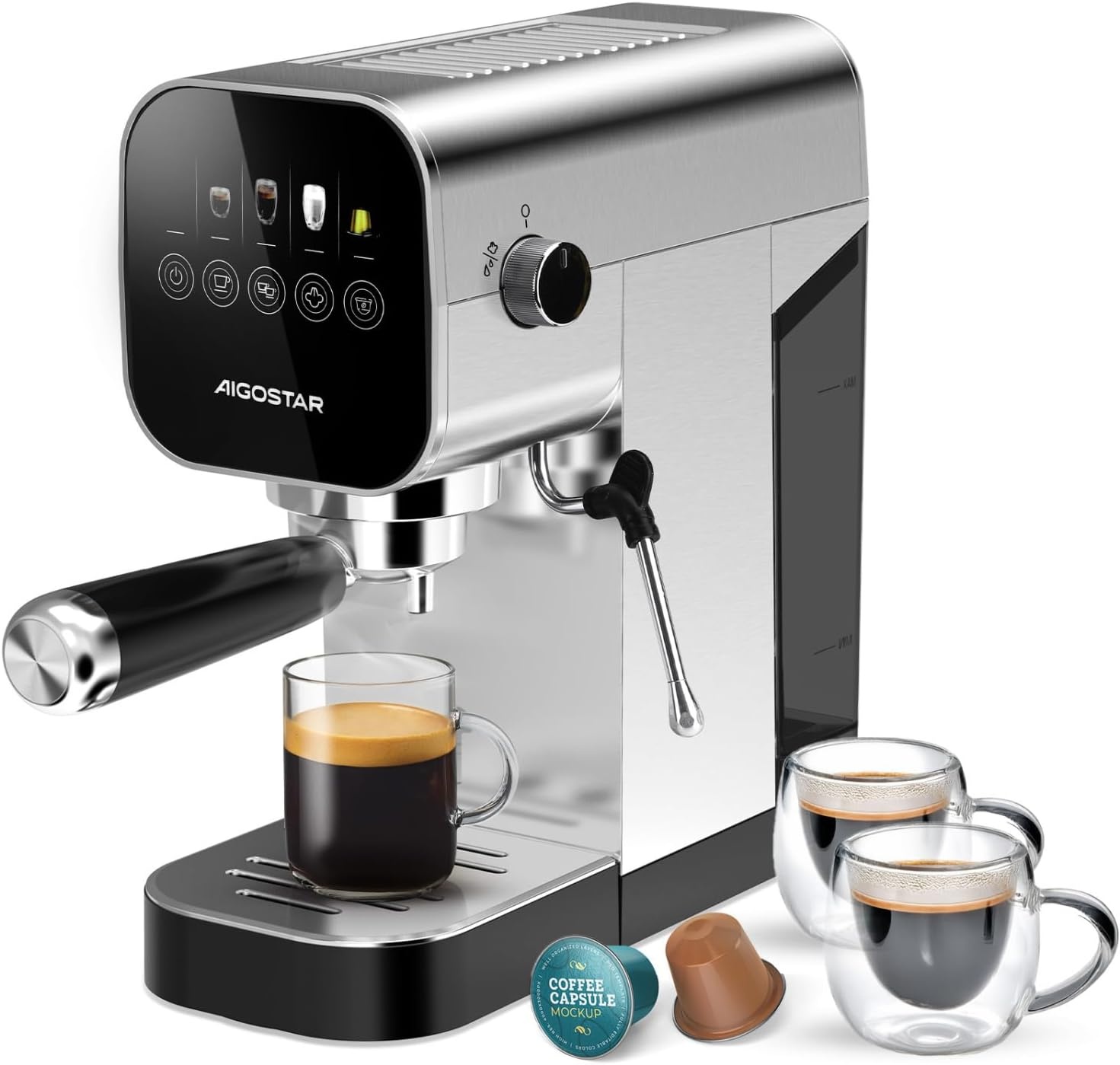 Espressomachine Aigostar 20 Bar - Digitaal Touchscreen - 30% Korting
