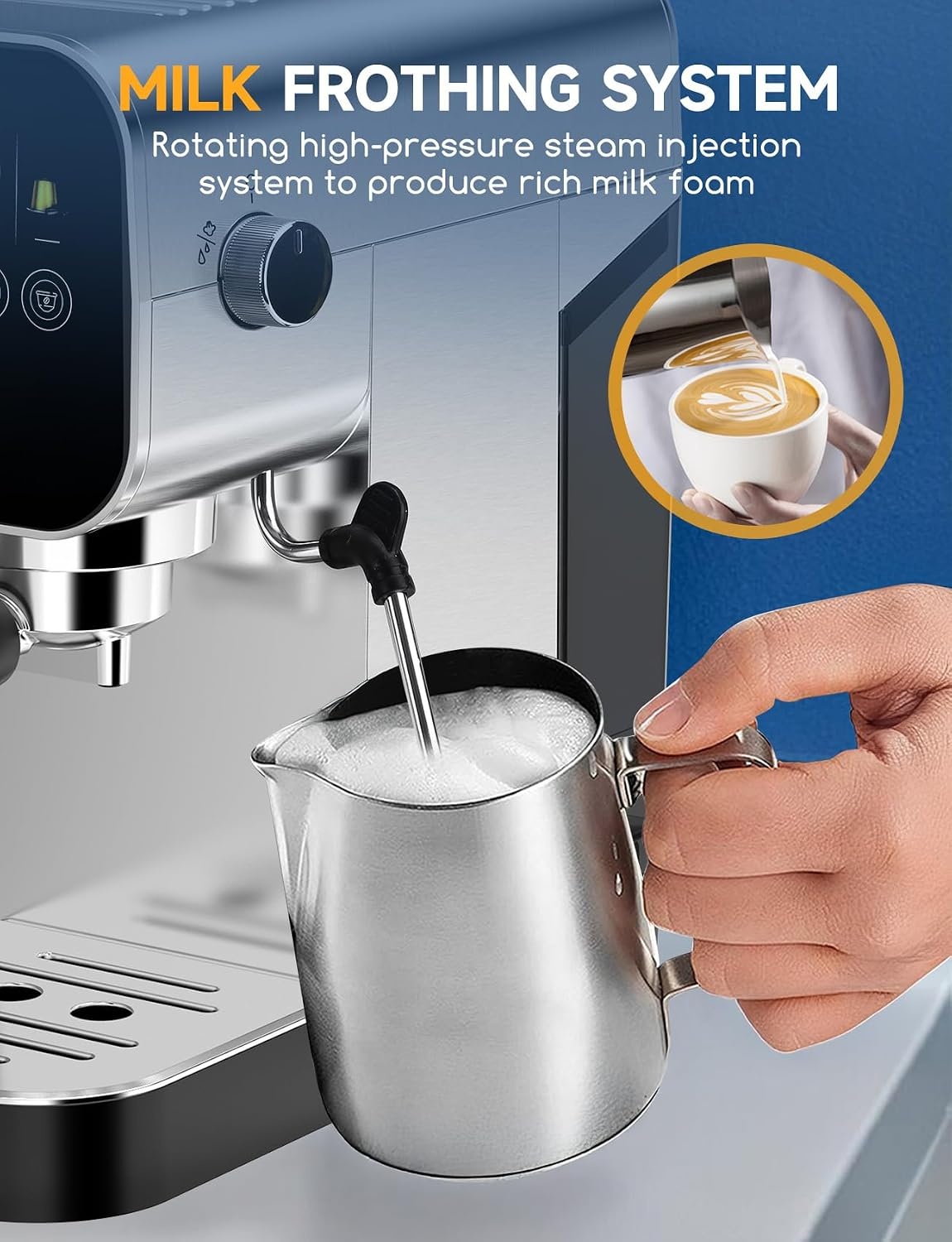Espressomachine Aigostar 20 Bar - Digitaal Touchscreen - 30% Korting