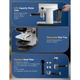 Espressomachine Aigostar 20 Bar - Digitaal Touchscreen - 30% Korting