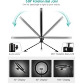 Giant LED Ringlamp 26cm met Statief & Afstandsbediening (31% Korting)