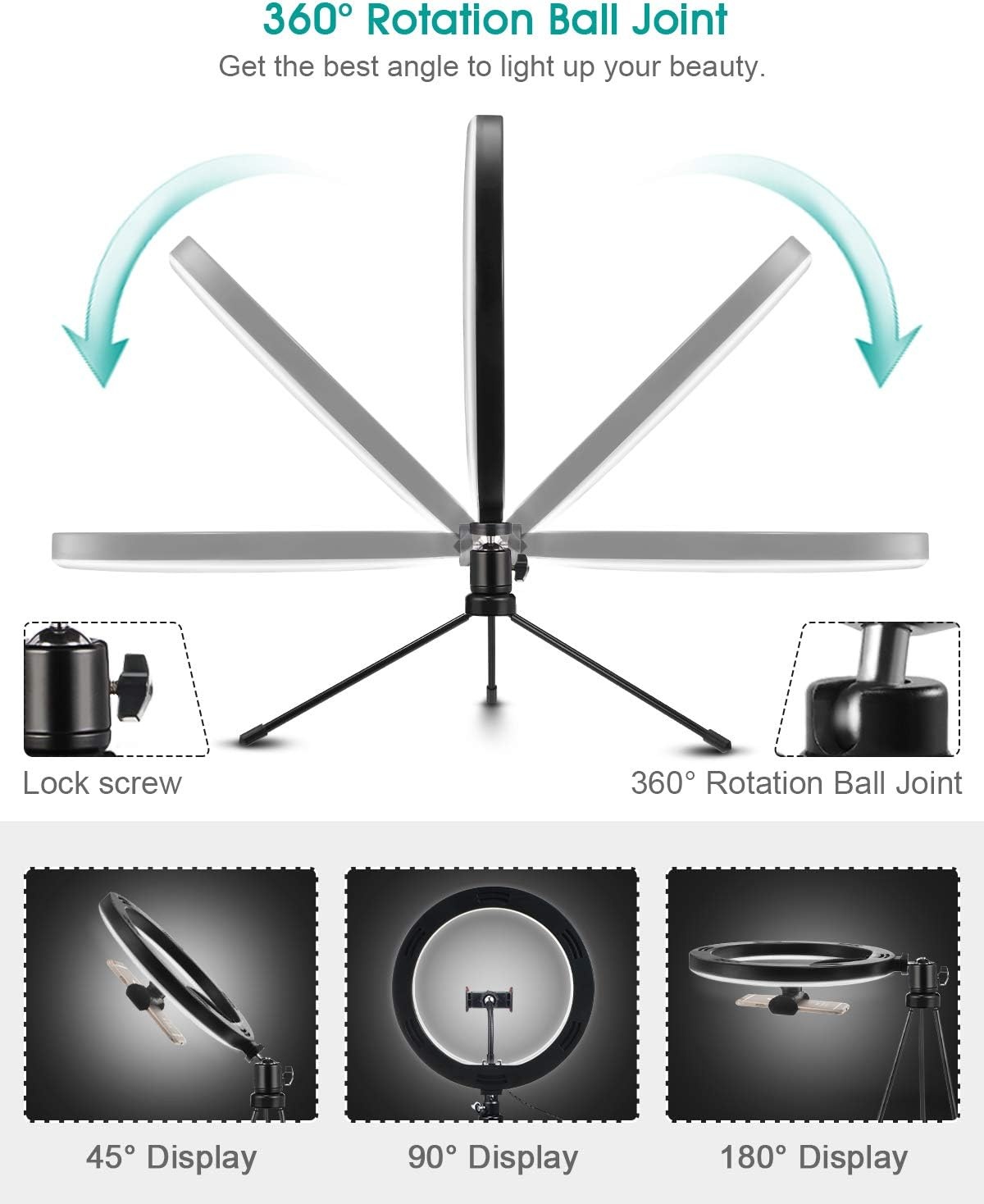 Giant LED Ringlamp 26cm met Statief & Afstandsbediening (31% Korting)