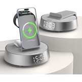 6-in-1 Oplaadstation met Wekkerradio & Bluetooth Speaker | 57% Korting