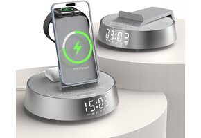 6-in-1 Wekkerradio Laadstation: iPhone, Samsung, Apple Watch & meer (36% Korting!)