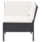 VidaXL 3-delige Loungeset Poly Rattan Zwart - 49% Korting