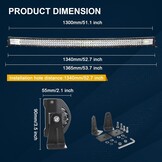52" Curved LED Verstraler 675W - 35% Korting