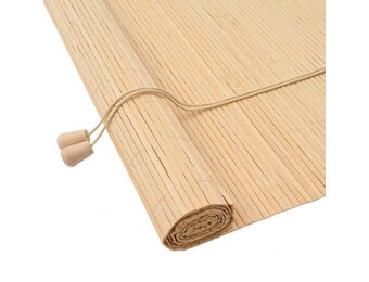 Naturel Bamboe Rolgordijn - Halfdoorzichtig & Oprolbaar