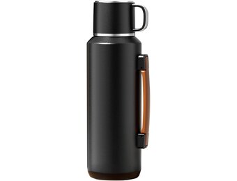 Roestvrijstalen Thermosfles Zwart 1000ml - 32% Korting!