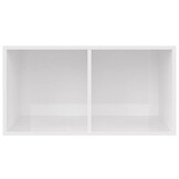 LP Opbergbox Hoogglans Wit Bewerkt Hout 71x34x36 cm - 72% Korting!