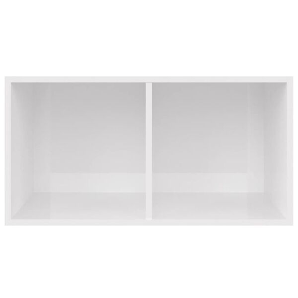 LP Opbergbox Hoogglans Wit Bewerkt Hout 71x34x36 cm - 72% Korting!