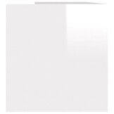 LP Opbergbox Hoogglans Wit Bewerkt Hout 71x34x36 cm - 72% Korting!