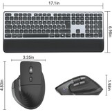 Draadloos Ergonomisch Toetsenbord & Muis Set M9100 - 40% Korting