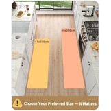 COLOR&GEOMETRY Keukenmat - 44x150cm Grijs - Antislip & Wasbaar - 29% Korting!
