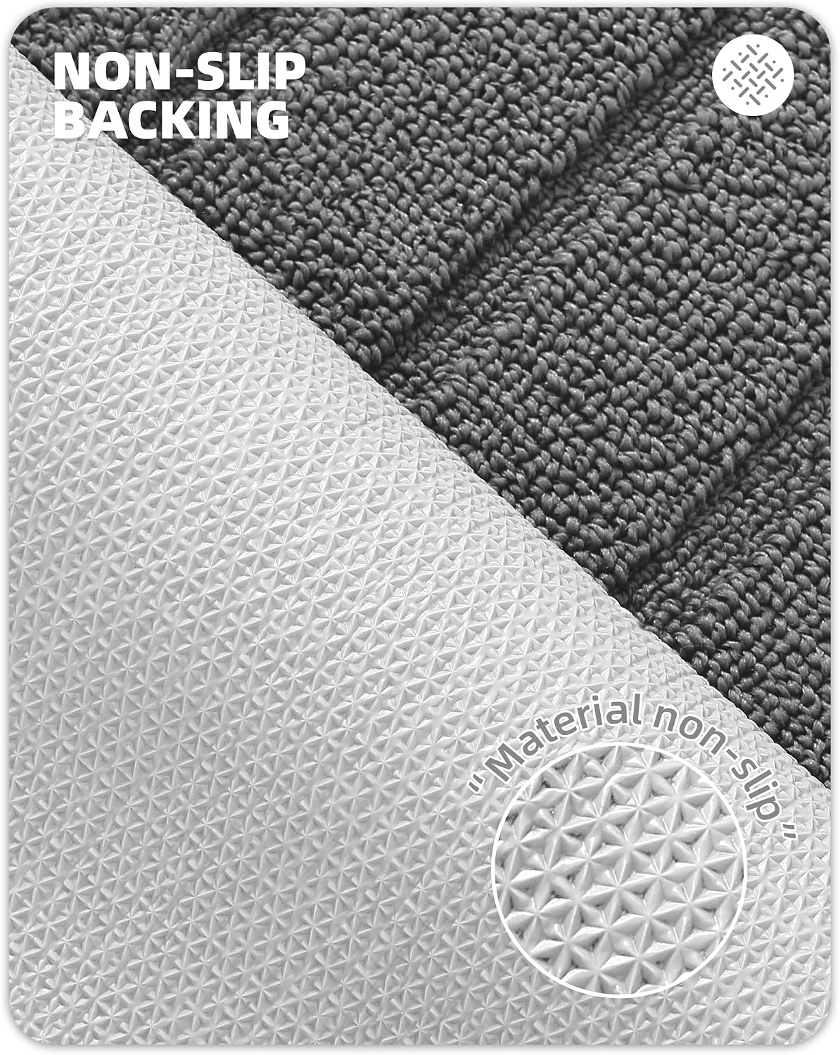 COLOR&GEOMETRY Keukenmat - 44x150cm Grijs - Antislip & Wasbaar - 29% Korting!