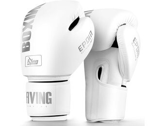 Bokshandschoenen MMA Kickboksen Heren Dames Blauw Wit - 45% Korting!