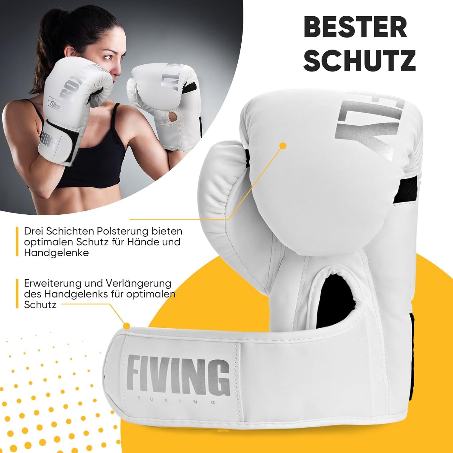 Bokshandschoenen MMA Kickboksen Heren Dames Blauw Wit - 45% Korting!